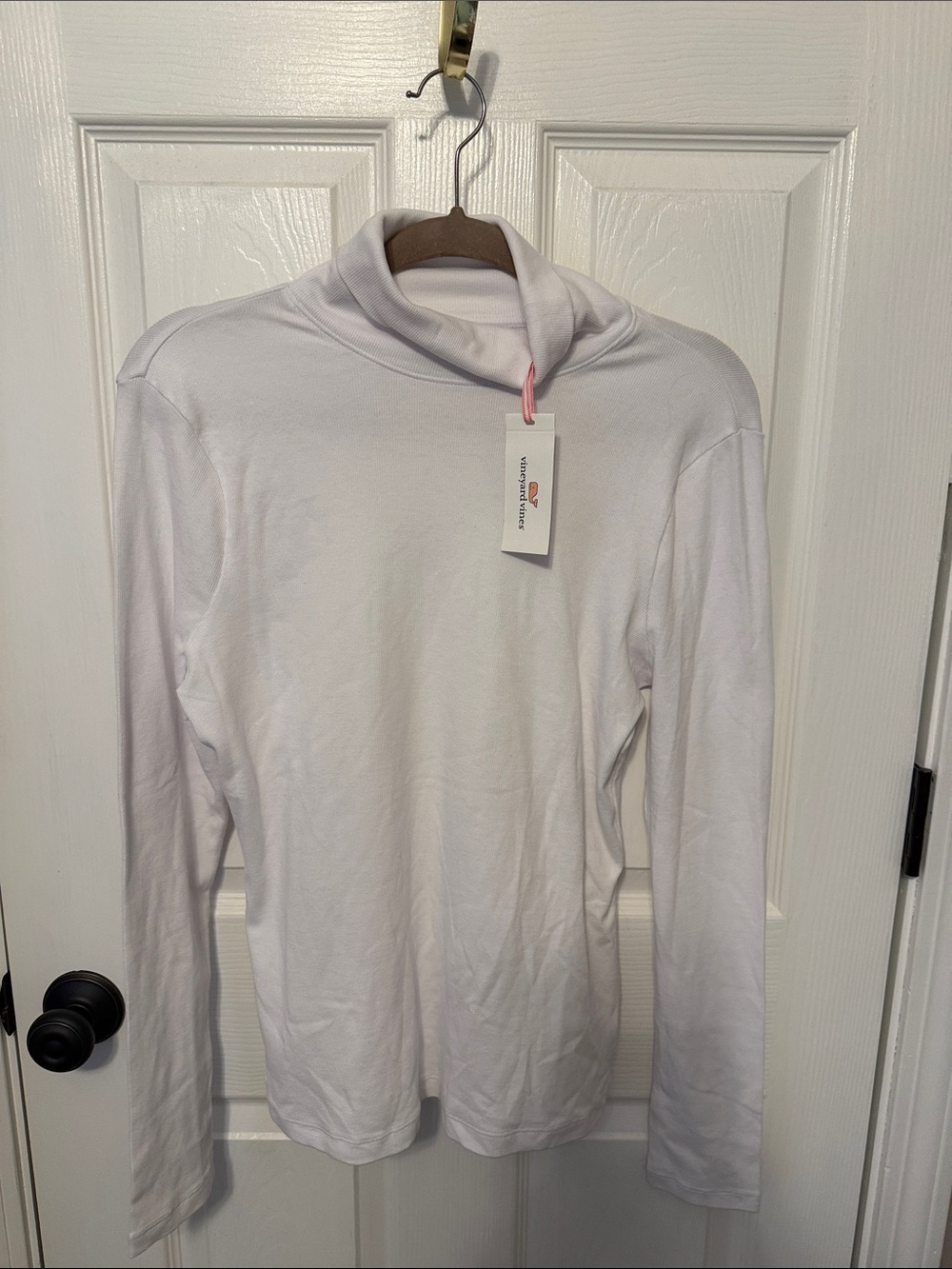 Women’s Vineyard Vines White Long Sleeve Turtleneck Top